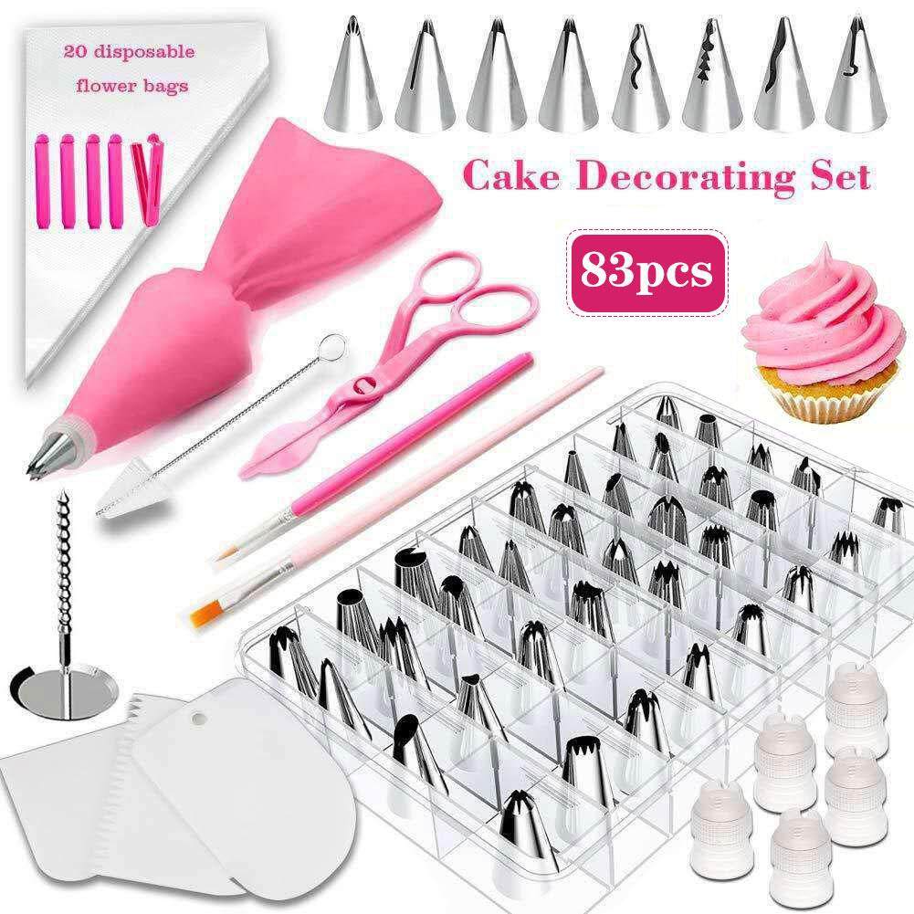 83pcs Cake Decorating Set Cupcake Decorating Kit Baking Supplies