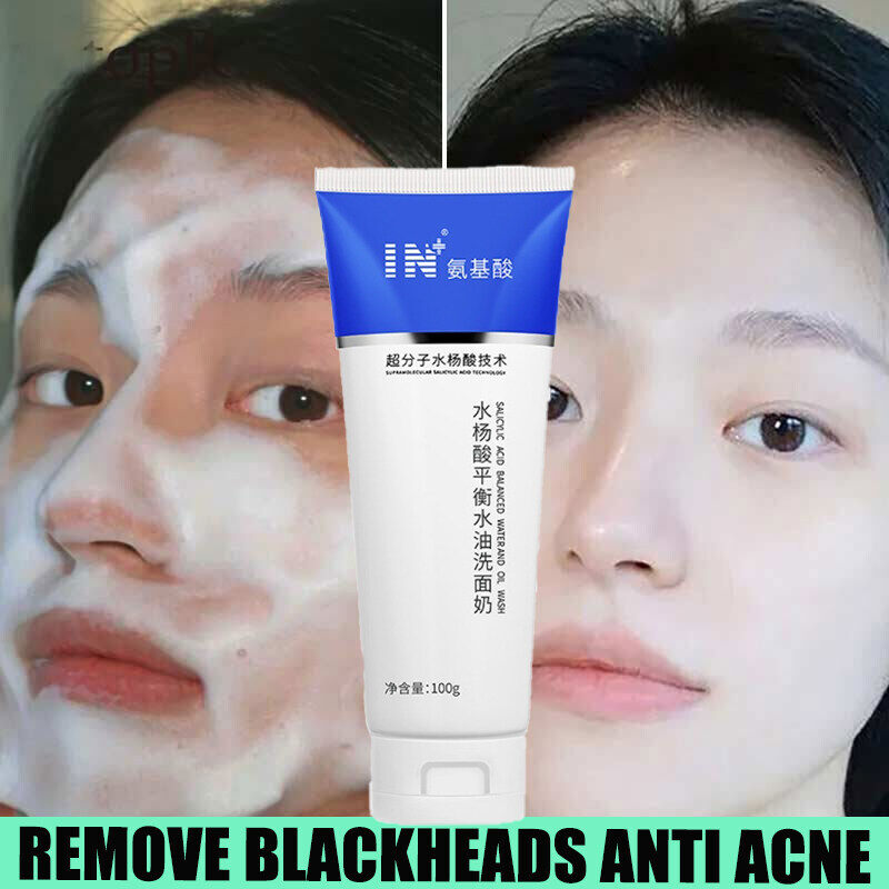 Gambar Blackhead Remover Cleanser 100g Salicylic Acid Balancing Water Oil Deep Cleansing Shrinking Pores Oil Control Whitening Anti Acne Marks Remove Mites