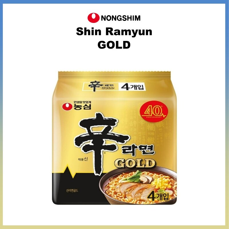 [Nongshim] Shin Ramyun Gold, 4EA/Shin Ramyun/Ramen Ramyun mới nhất/Phiên bản cao cấp kỷ niệm 40 năm Shin Ramyun.