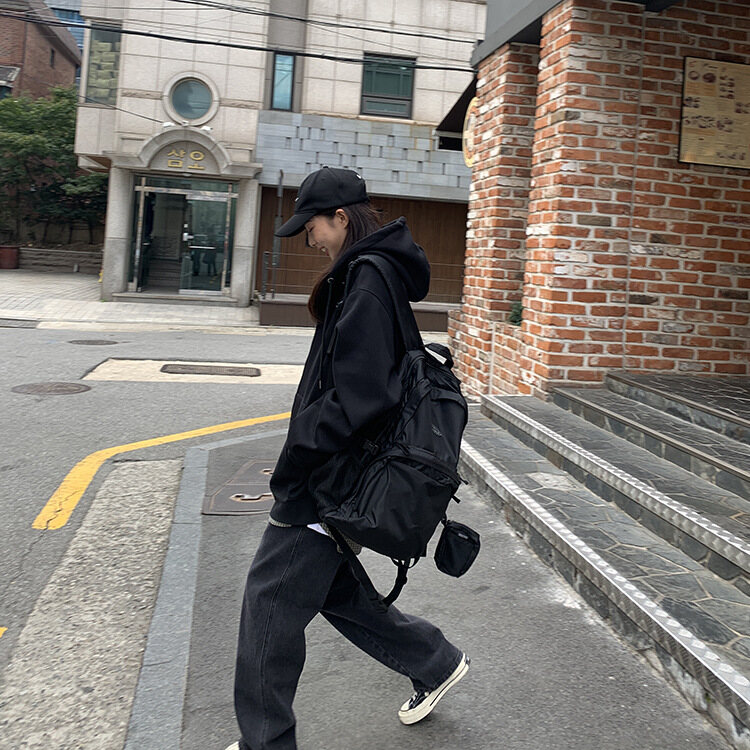 PWAE Hoodies Jacket for Women Korean Oversize Gray Hooded Sweater for Women Zipper Jacket Women's Ins Trend Tops for Women