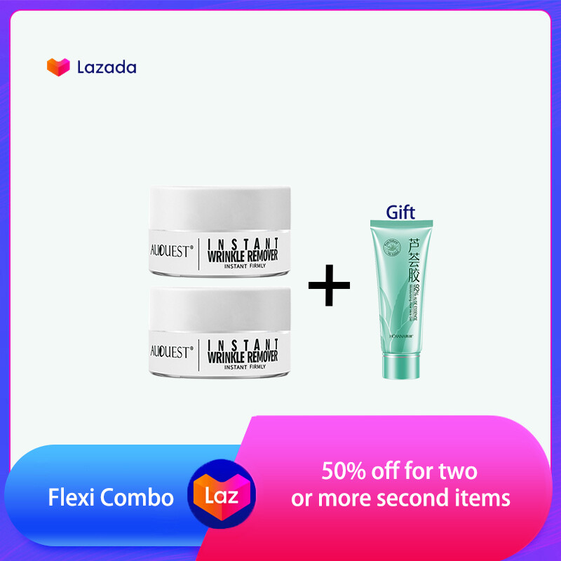 Gambar AuQuest 5 Seconds Wrinkle Remover Instant Firmly Anti Aging Moisturizing Fineline Face Cream 20G Beauty Skin Care salep flek bandel krim penuaan salep bandel firming lifting pimple freckle ance pigmentation Law lines