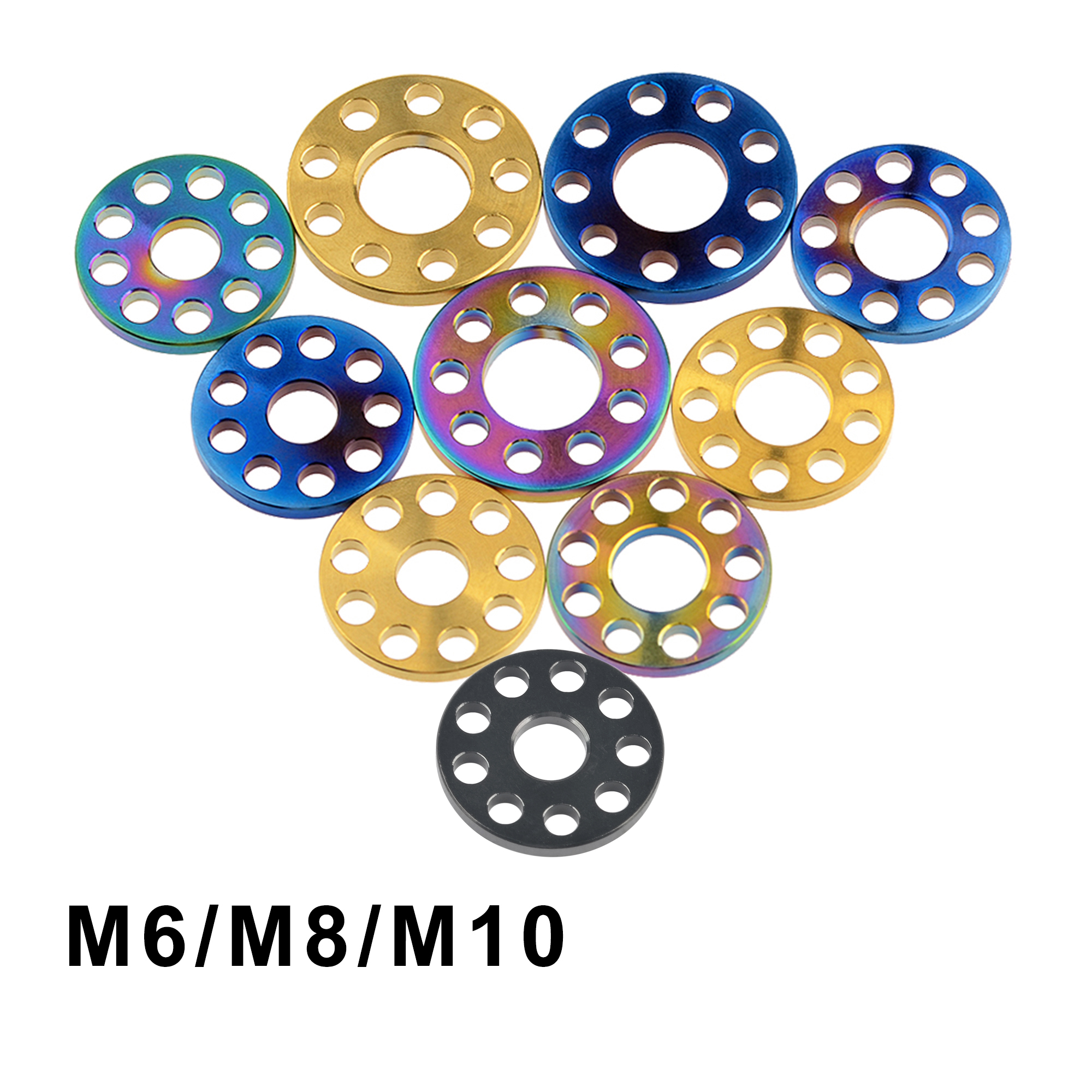 Wanyifa Titanium Wansher 10pcs M4 M5 M6 M8 M10 DIN912 Washer Fasteners Colorful Gasket I2712328100
