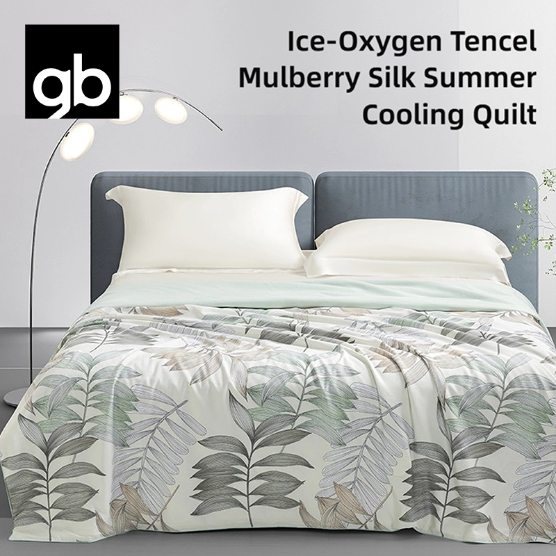 gb Mulberry Silk Duvet Cover with Dual Cocoon A-Class Jacquard Silk Summer Cooling Blanket,200cmx150cm/200cmx230cm,250g/300g ราคา 5,009 บาท*ส่งฟรี
