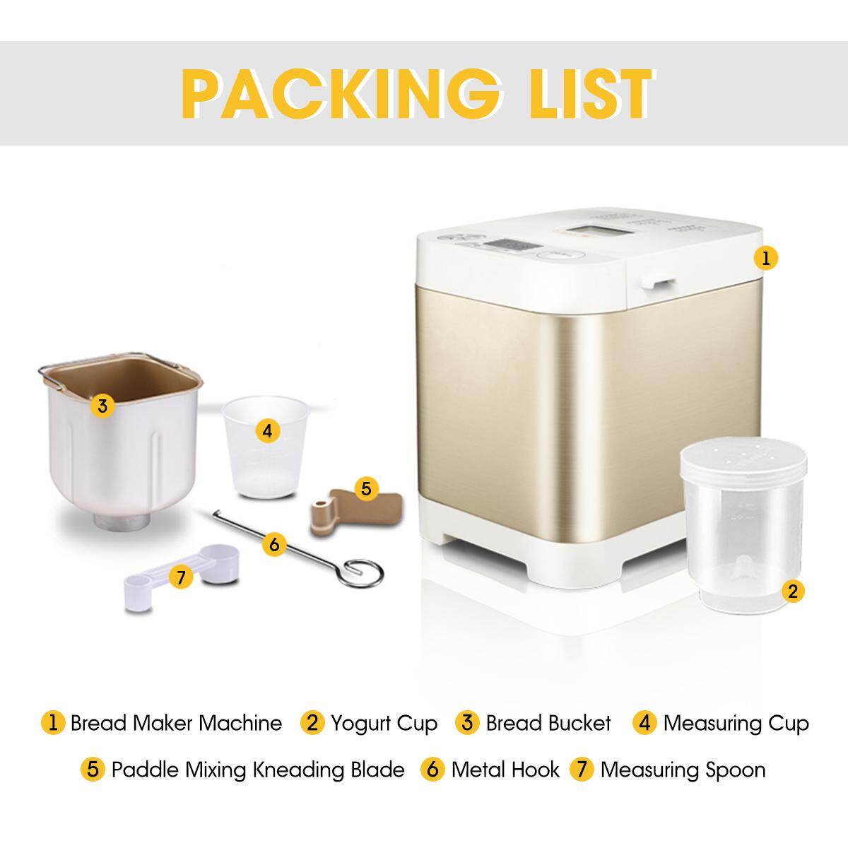 Automatic Multi Function Bread Maker Machine Home Kitchen Bread Mixer Yogurt Cake Machine 220v Lazada Singapore