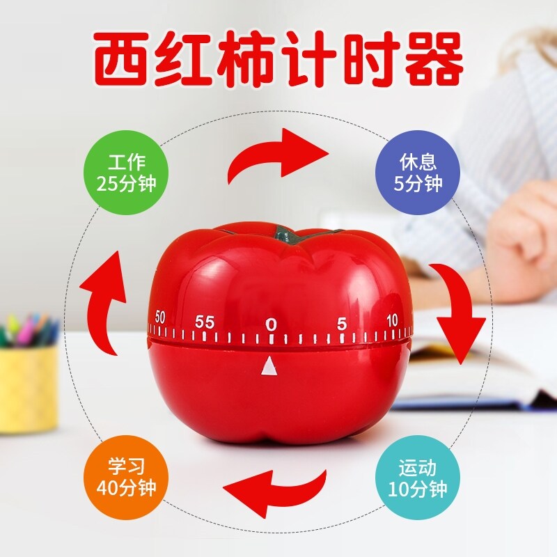Gambar Tomatoes clock timer alarm clock children learning work kitchen timer time management reminder