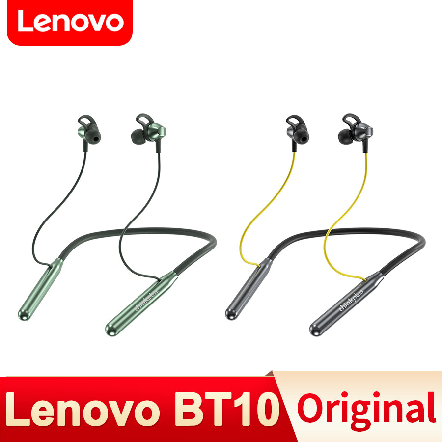 Lenovo BT10 Earphone Bluetooth Wireless Chip HIFI Sound Quality IPX5 Waterproof Sports Headset Magnetic Neckband Earbuds ราคา 179 บาท*ส่งฟรี