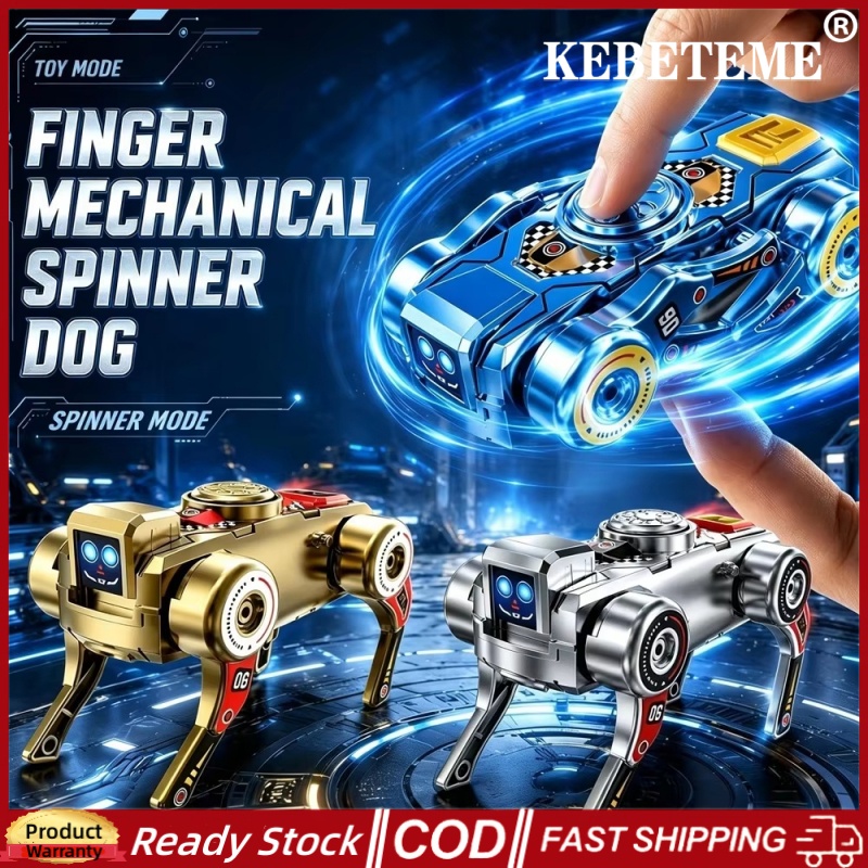 KEBETEME Transformable Robot Dog Fidget Spinner Toy Fun Fingertip Stress-Relief Fidget Spinner Desktop Decor Birthday Gift ราคา 123 บาท*ส่งฟรี