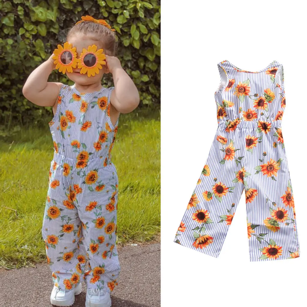 sunflower overalls baby