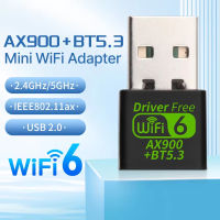 Kebidumei 900Mbps Wireless Network Card WiFI 6 USB Adapter Bluetooth 5.3  Card Dual Band Driver Free USB Dongle for Win 10 11 PC Accessories