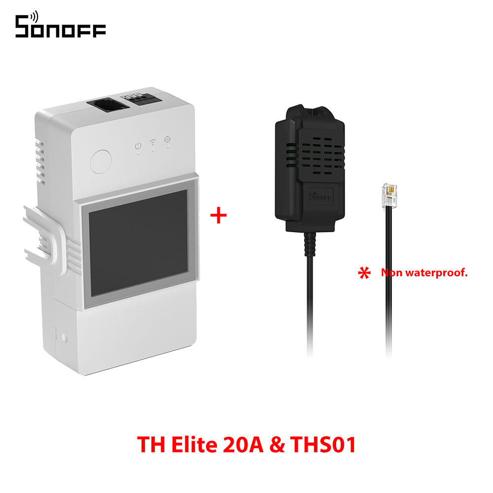 SONOFF TH Elite Với Bộ Cảm Biến THS01 Công Tắc Giám Sát Nhiệt Độ Và Độ Ẩm Thông Minh Công Tắc Thông