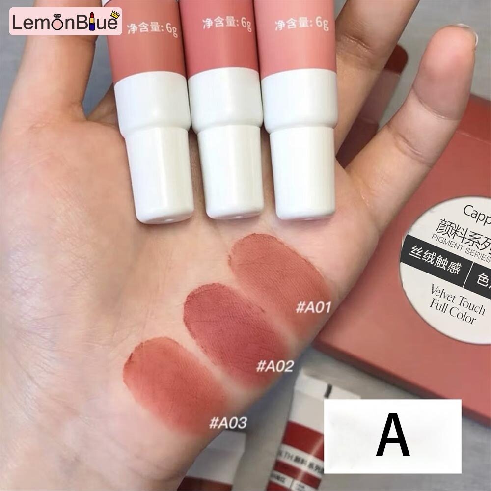 Gambar LemonBlue Matte Lipstick Long Lasting Nonstick Cup Not Fade Makeup Cosmetics Beauty Cosmetics High Pigmented For Women Girls Matte Liquid Lipgloss
