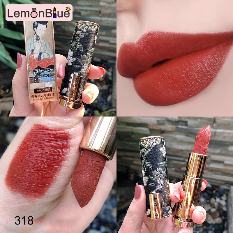 Gambar LemonBlue Oriental Beauty Carved Lipstick Chinese Style Makeup Set Box Velvet Matte Chinese Style Makeup Set Box Lipstick Velvet Matte Moisturizing Matte Student Oriental Beauty Carved