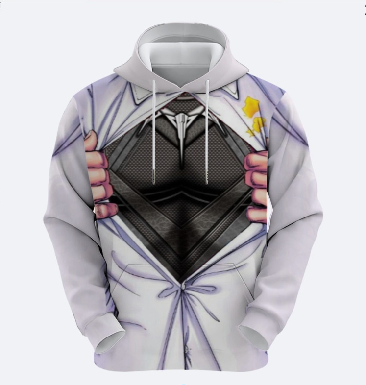 Creative Superhero Tear off Logo Fun 3D High-definition Printed Hoodie For Men In Spring And Autumn Outdoor Sports Street Fashion Casual Style Hip-hop Retro Y2K Hoodi