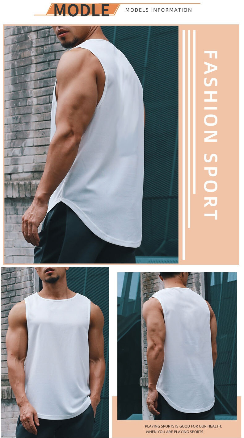 SUPERFLOWER Tank Tops for Men Quick Dry Running Training Fiess Leisure Breathable Sports Vest Sleeveless_voghion.com
