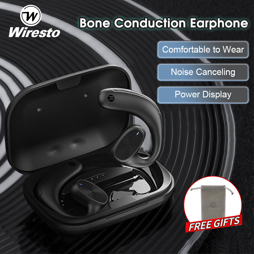 Wiresto tai nghe bluetooth tws tai nghe dẫn truyền xương tai nghe móc tai tai nghe màn hình led tai nghe không nhét tai tai nghe âm thanh nổi hd tai nghe chống thấm mồ hôi