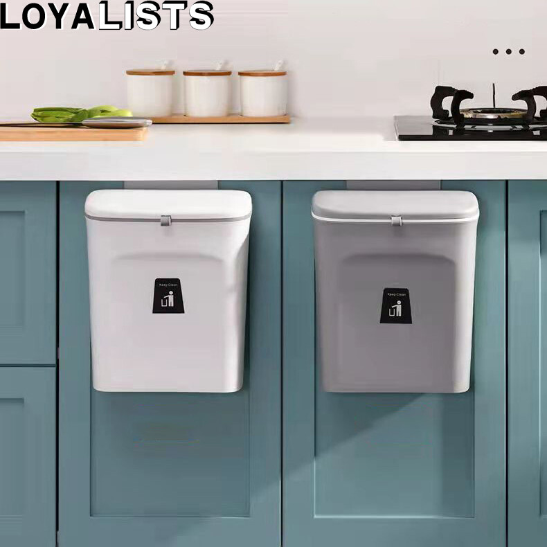 Loyalists thùng rác giá rẻ và thiết thực nắp trượt thùng rác gắn tường thùng rác nhà bếp đặc biệt cửa tủ gia dụng có thể bị treo kèm nắp xô đựng rác thùng rác nhà bếp