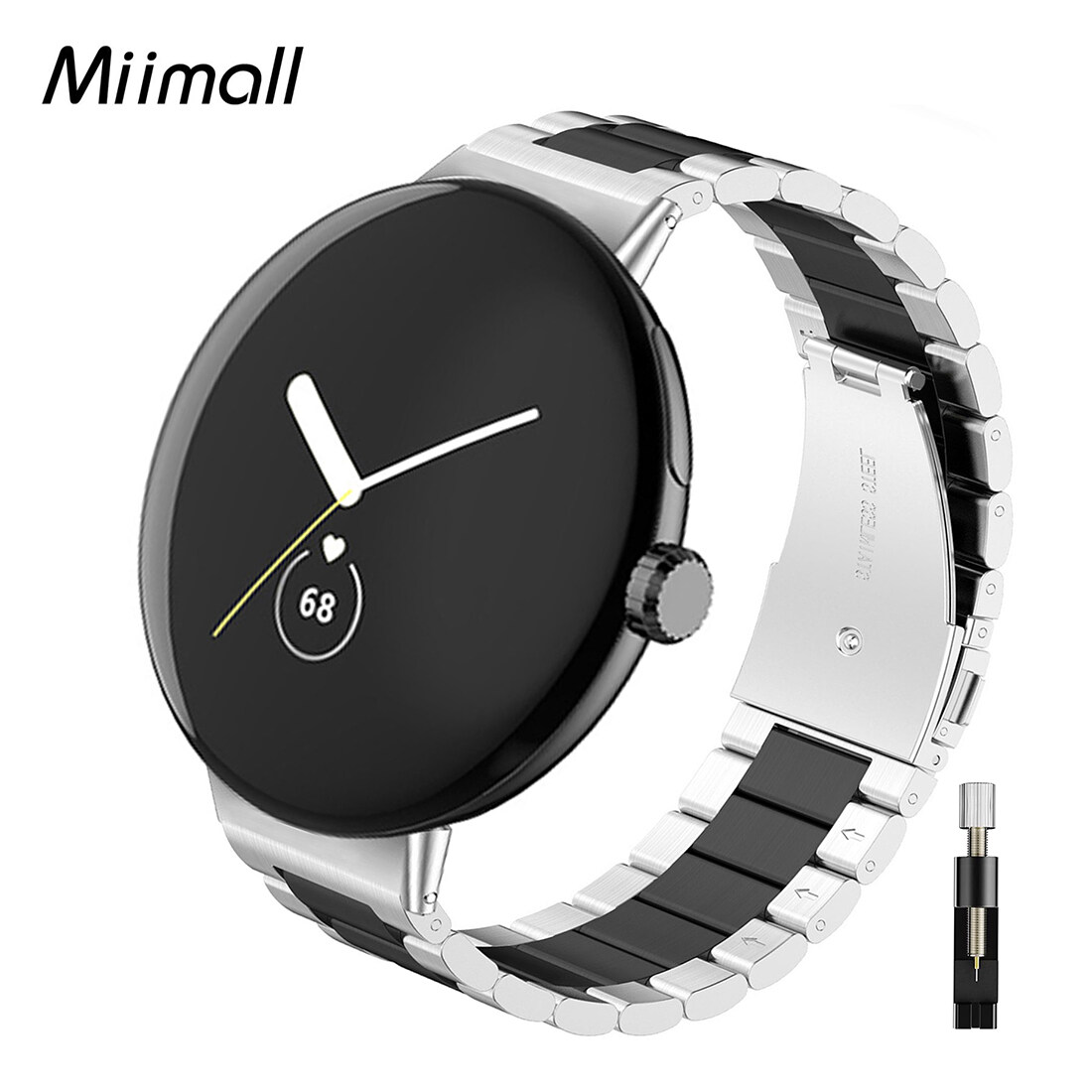Miimall Strap Compatible Google Pixel Watch Band Metal