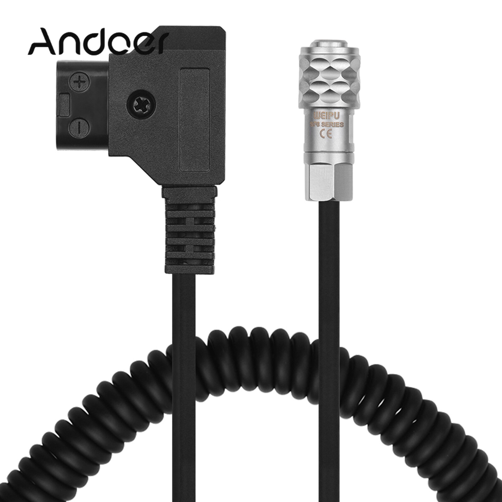 Andoer d-tap vào cáp nguồn khóa 2 chấu bmpcc 4k dành cho máy quay phim bỏ túi blackmagic 4k, cho so-ny v mount anton bauer gold mount batt-ery