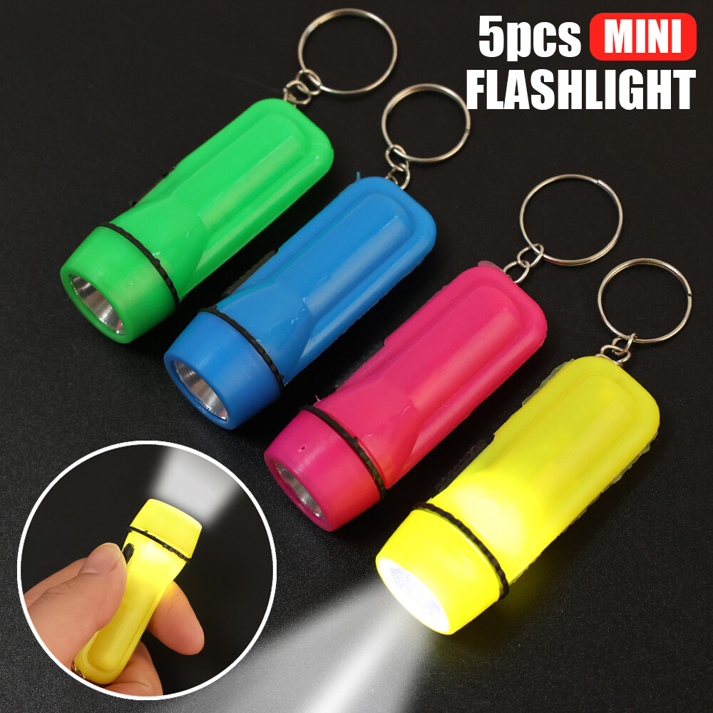 5 chiếc đèn pin led mini đèn pin cắm trại bỏ túi đèn pin nhỏ đèn khẩn cấp mini đèn led móc khóa