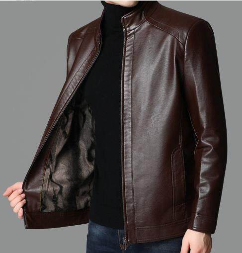 aged leather jacket