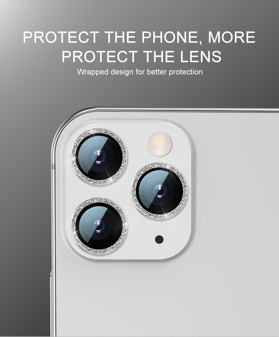 Kính Bảo Vệ Ống Kính Máy Ảnh Sang Trọng Cho iPhone 13 12 11 Pro Max Kính Bảo Vệ Máy Ảnh Cho iPhone 12 13 Mini Bảo Vệ Ống Kính Sau 3