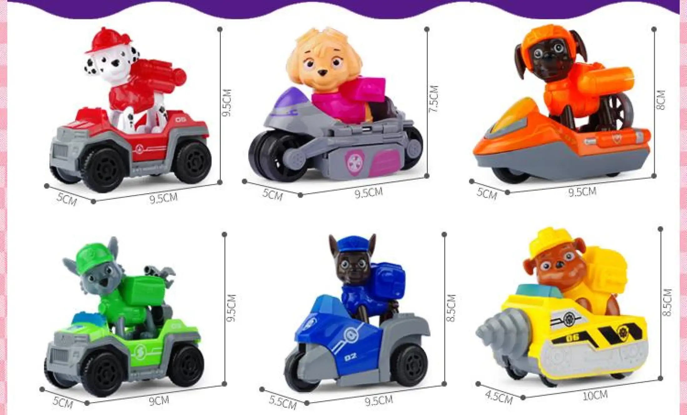 paw patrol action figures with vehicles
