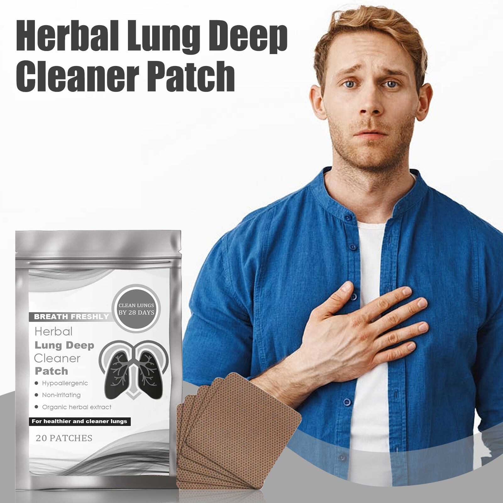 Lung Cleansing Patch,Relieve Physical Fatigue,Herbal Lung Plasters