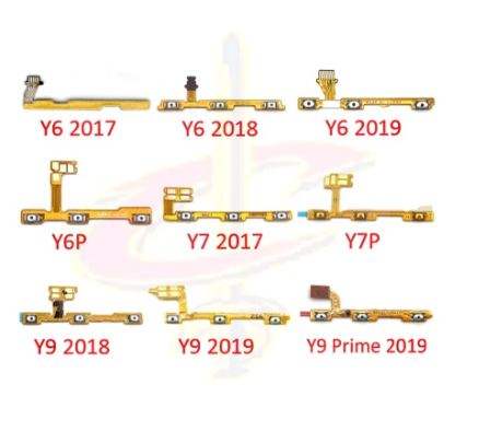 Nút âm lượng và nguồn tắt flex cho huawei y6 y7 y9 pro prime 2017 2018 2019 y6s y9s y6p y7p 2020