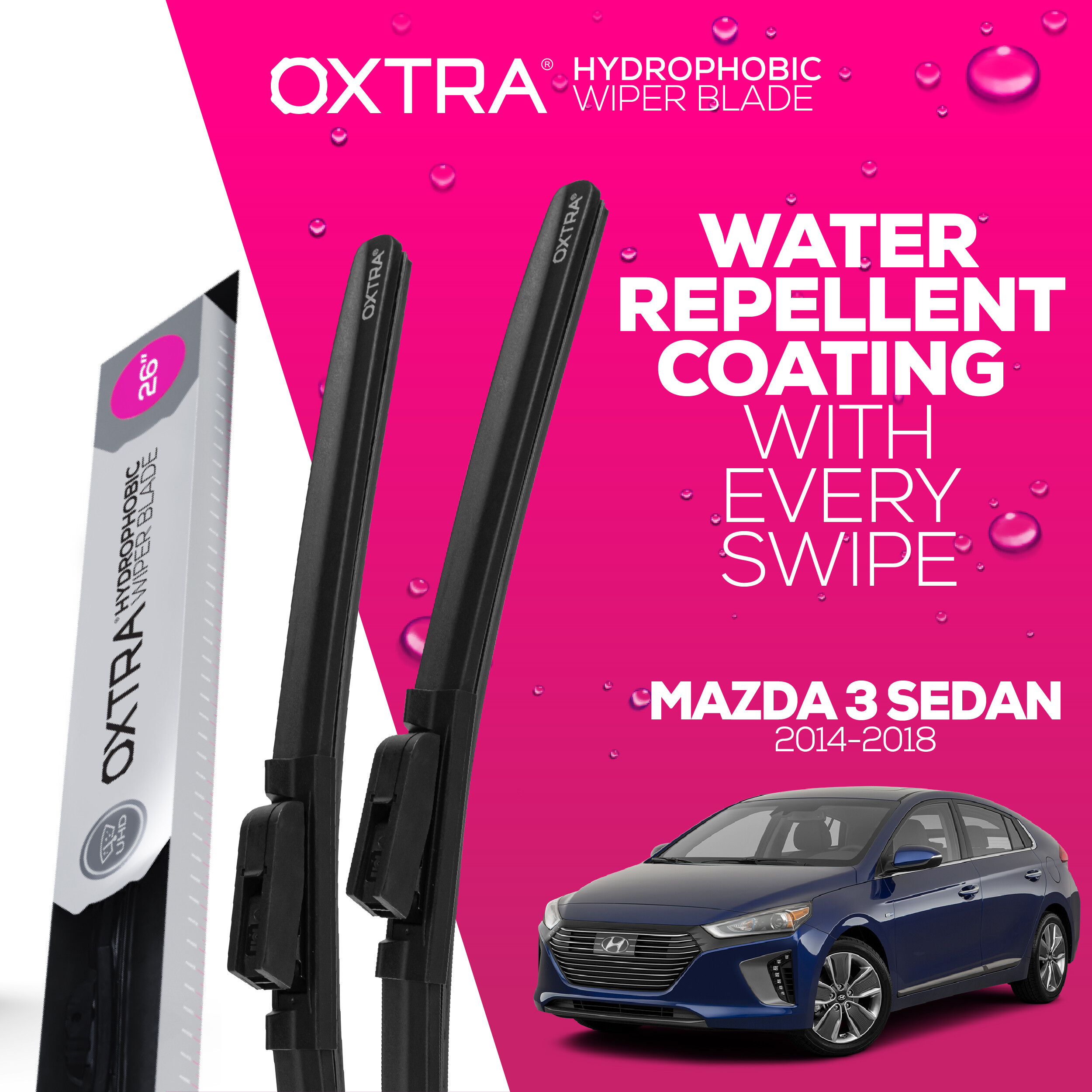 ที่ปัดน้ำฝน Trapo Hydrophobics Mazda 3 Sedan (2014-2018) ราคา 950 บาท*ส่งฟรี