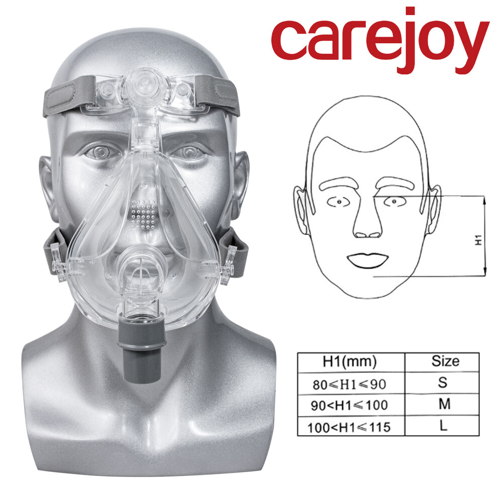 carejoy Full Mask CPAP Nasal Mask for CPAP APAP BiPAP Machine Sleep Apnea Treatment With Free Adjustable Headgear ราคา 876 บาท*ส่งฟรี