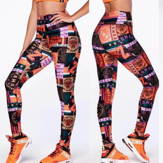 Quần legging nữ mắt cá chân cạp cao hạnh phúc zumba z1b01298