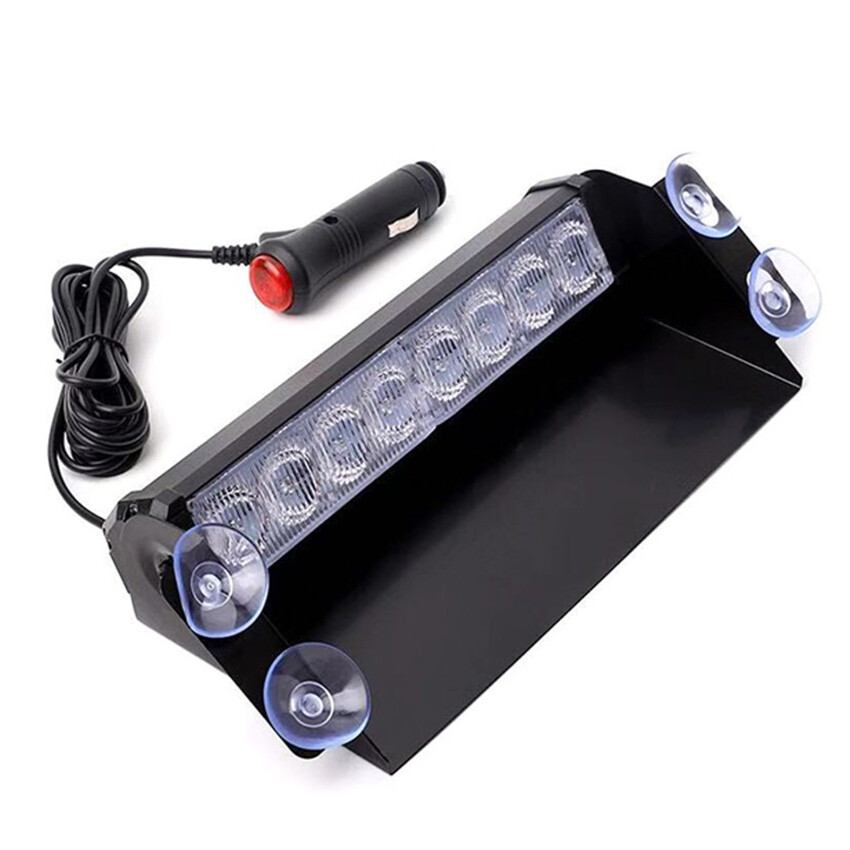 Đèn LED Nhấp Nháy Cho Ô Tô Đèn Cảnh Sát Đèn Tín Hiệu Màu Đỏ/Xanh Dương Vàng/Trắng Đèn Nhấp Nháy Khẩn Cấp Đèn Cảnh Báo Kính Chắn Gió 12V