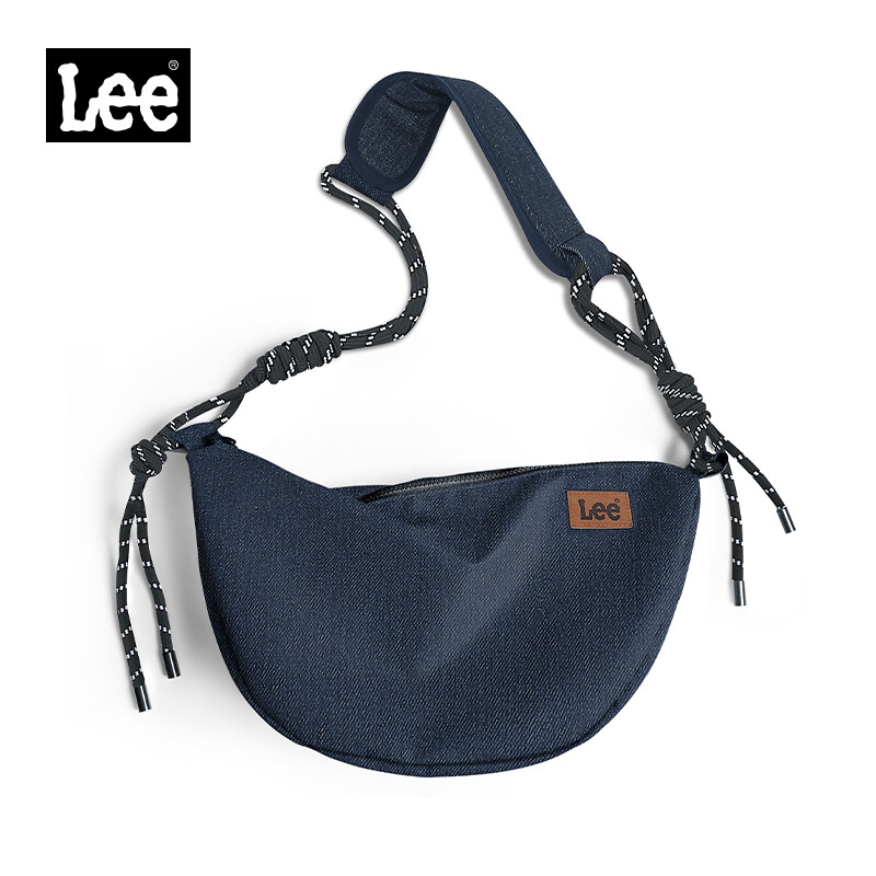  LEE  2025 Túi đeo bên cho phụ nữ unisex Túi đeo chéo kiểu Hobo không thấm nước Oxford denim hình bán nguyệt Túi xách cột đầu hình há cảo cho văn phòng đi làm chuối Túi Đeo Vai 