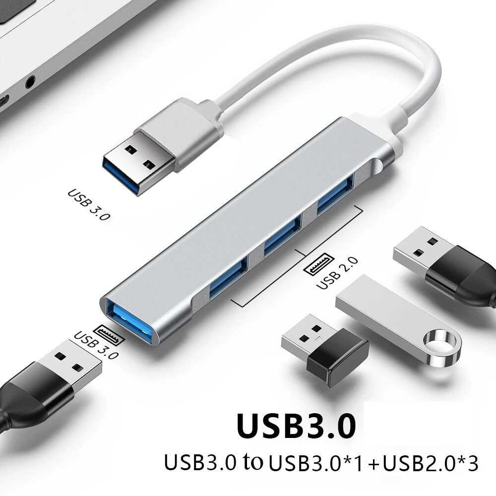 Usb 3.0 hub hub usb dock loại c 3.1 4 cổng đa bộ chia bộ chuyển đổi usb otg 3.0 2.0 cổng
