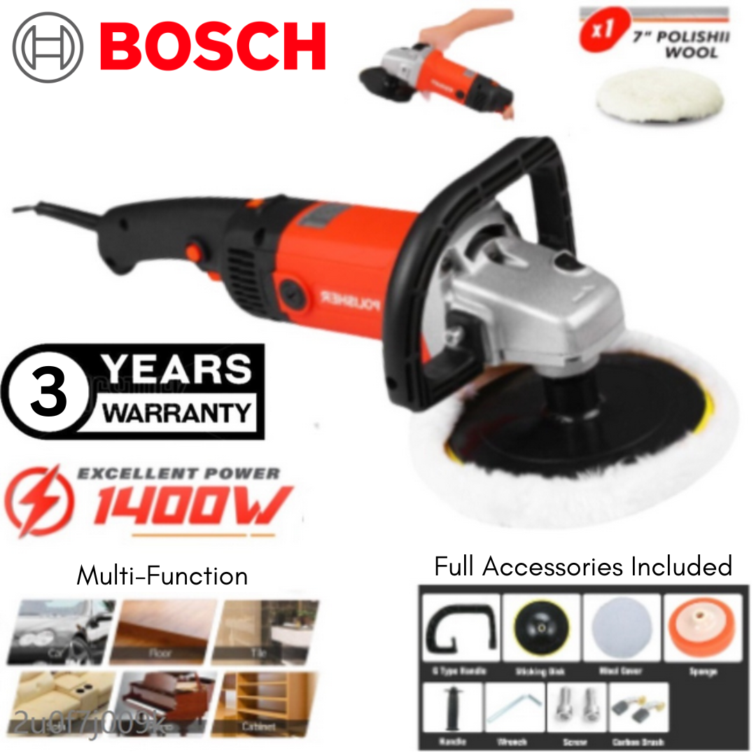 BOSCH 7"Car Polisher 2100W Car Polish Heavy Duty Mesin Polish Kereta Polishing Machine Car