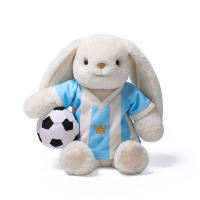 Mchugs bóng đá gấu bông Bunny với mini bóng đá thể thao thỏ cầu thủ Thú nhồi bông fan hâm mộ bóng đá Ý tưởng quà tặng