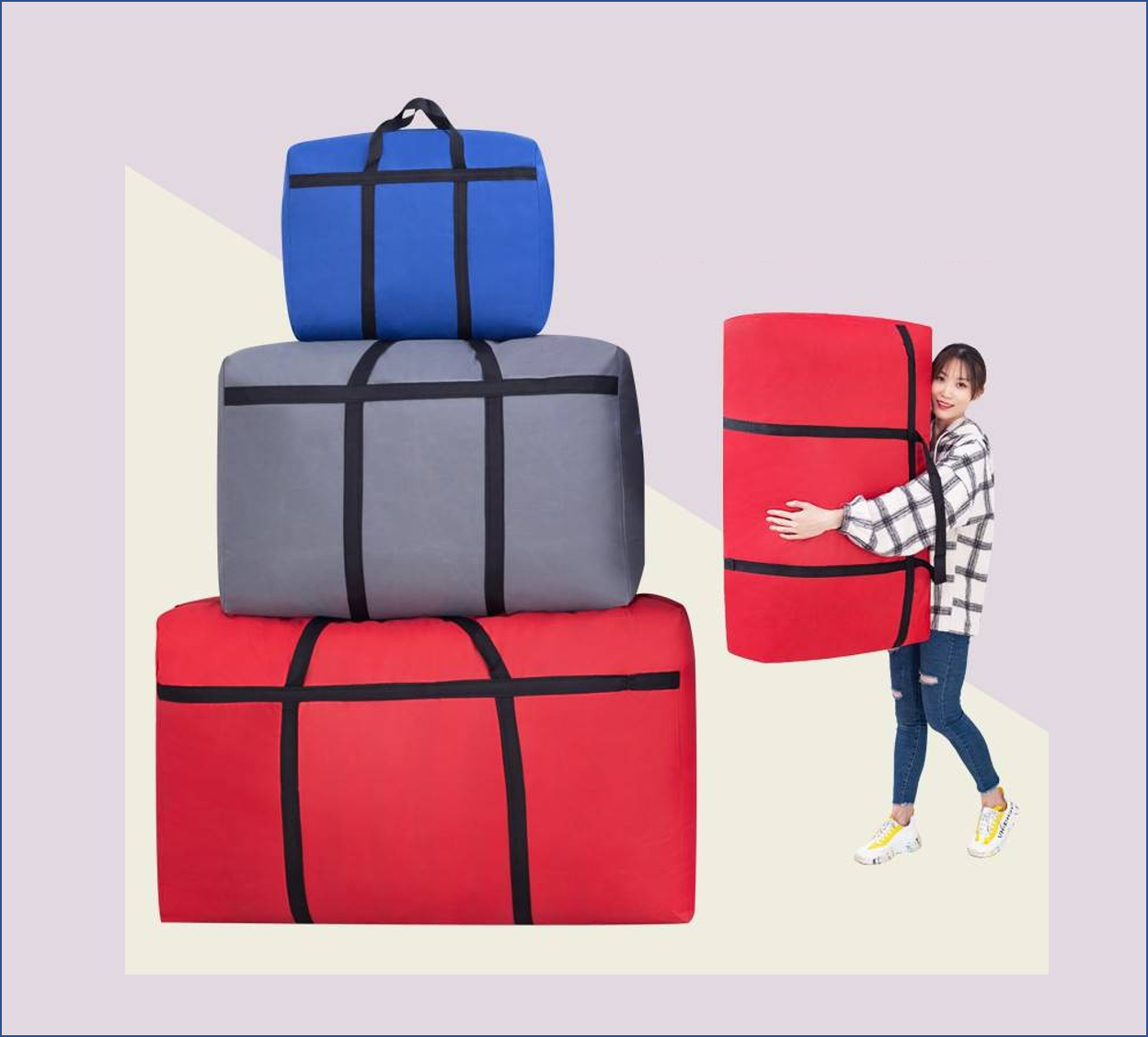 Extra Large Oxford Cloth Storage Bag Waterproof Packing Luggage_voghion.com