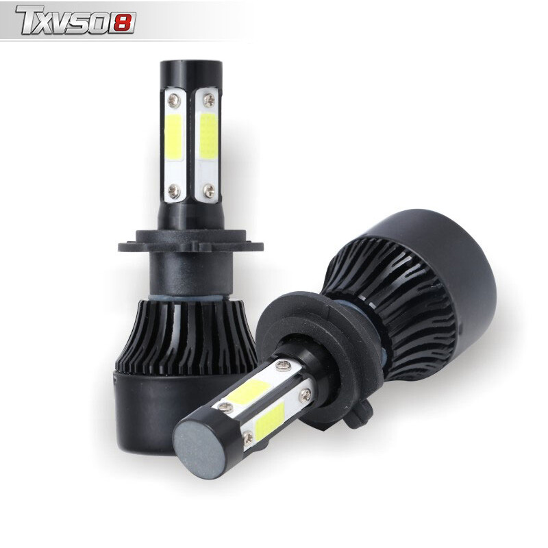 Txvso8 2 bóng đèn pha ô tô led h4 h7 h13 bóng đèn led 5202 9005 9006 h8 9012 9004 hb3 hb4 9007 h11 đèn led ô tô 8000lm 6500k 12v 24v
