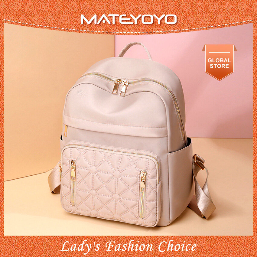 MATEYOYO Backpack Women Shoulder Bag Waterproof Nylon Cloth Backpack Large Capacity Backpack Lightweight Laptop Backpack Casual Zipper Packs for Girls Teens Women