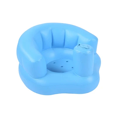 Baby Seat Inflatable Baby Sofa Chair Portable PVC Kids Sofa Safety Training Pushchair Learn Stool Pillow Cushion for Playing Bathing Beach Poolside (1)