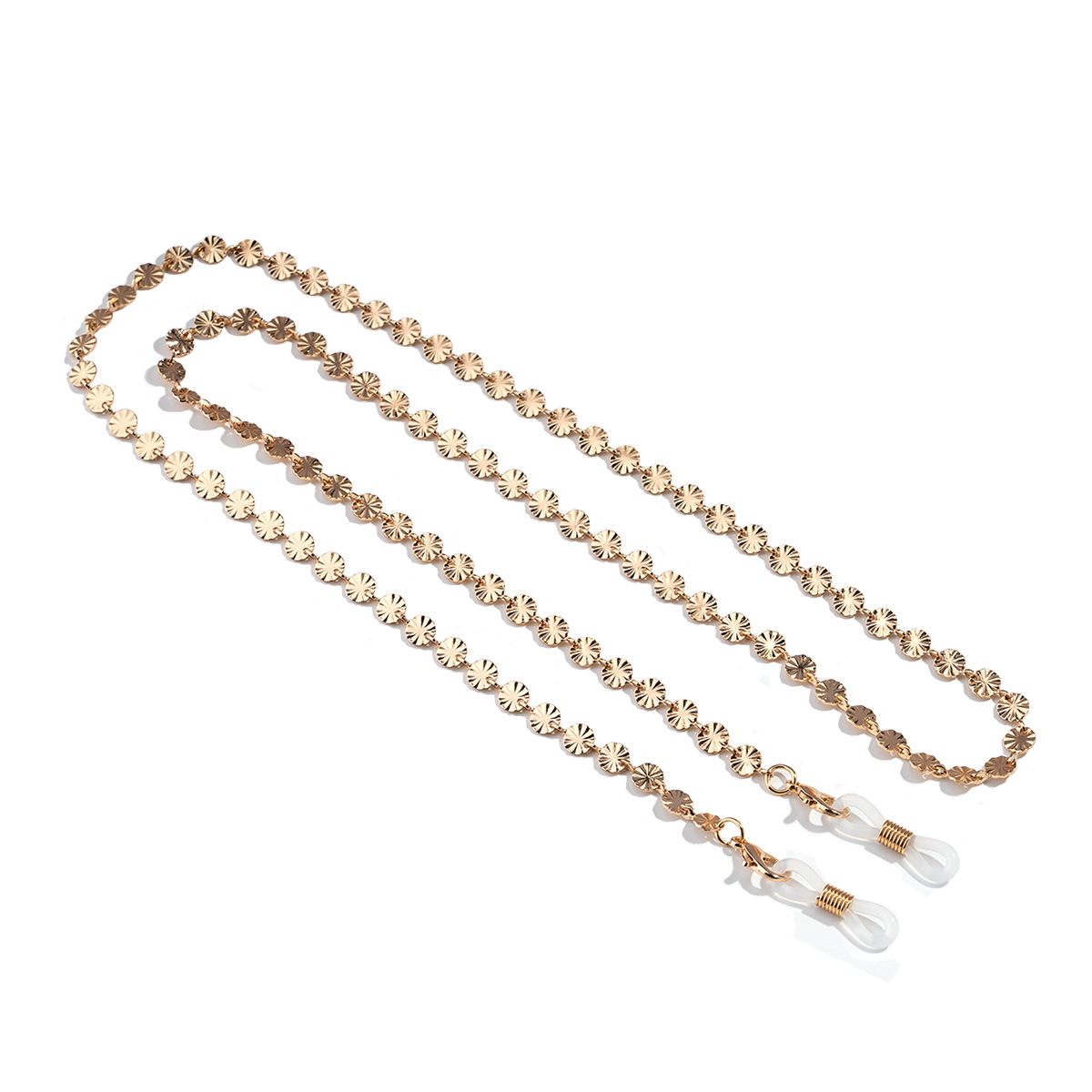 Womens Fashionable Minimalist Fade-Resistant Embossed Circular Eyeglass Chain Accessories YJL11 ราคา 233 บาท*ส่งฟรี