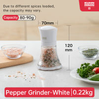 KUHN RIKON Manual Spice Salt Pepper Grinder Adjustable Coarseness Ceramic Grinding Core Glass Body Kitchen Pepper Mill Swiss Design