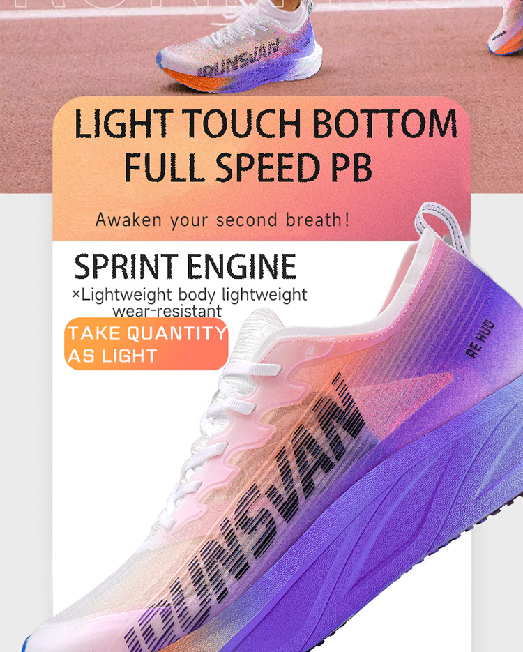 IRUNSVAN Heat 2.0 professional marathon running shoes men full length carbon fiber board sports shoes women ultra light breathable shock-absorbing long-distance running training shoes 24066 · v6