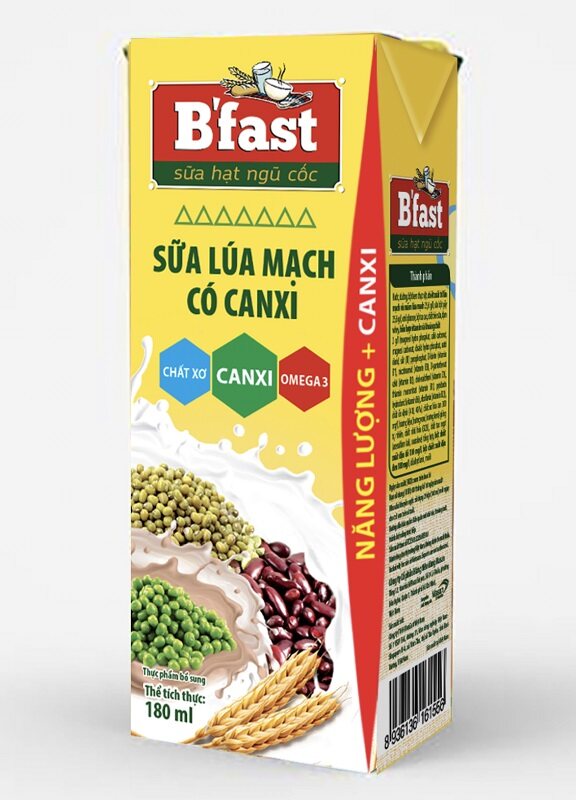 siêu thị winmart - b fast sữa lúa mạch canxi 4x180ml 1