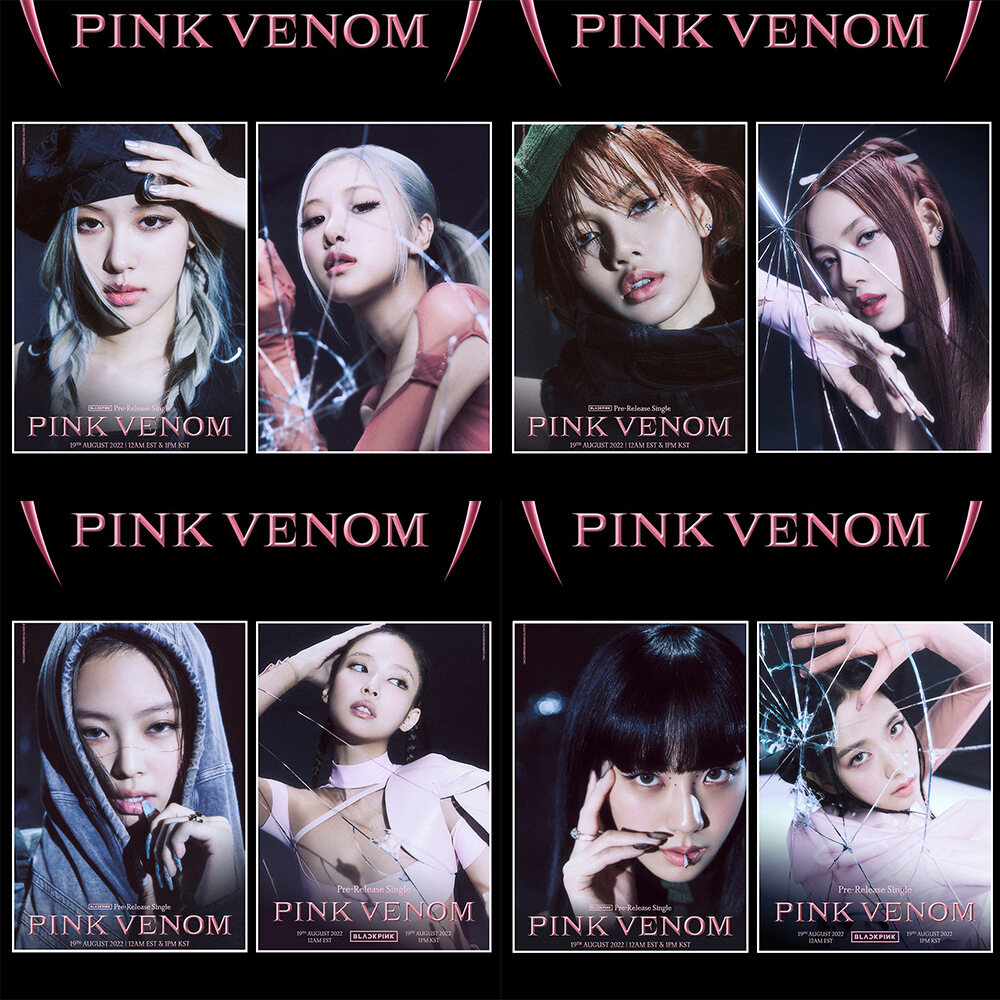 Card blackpink venom poster born pink jennie lisa jisoo rosé posters sticker