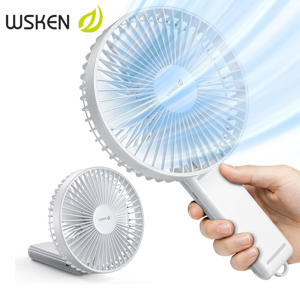 WSKEN พัดลมพกพา แบบไร้เสียง พับได้ 180° ระบายความร้อนได้สูงสุด 20 ชั่วโมง ปรับความเร็วได้ 4 ระดับ เหมาะสำหรับกลางแจ้ง สำนักงาน USB พัดลมแรง ราคา 529 บาท*ส่งฟรี