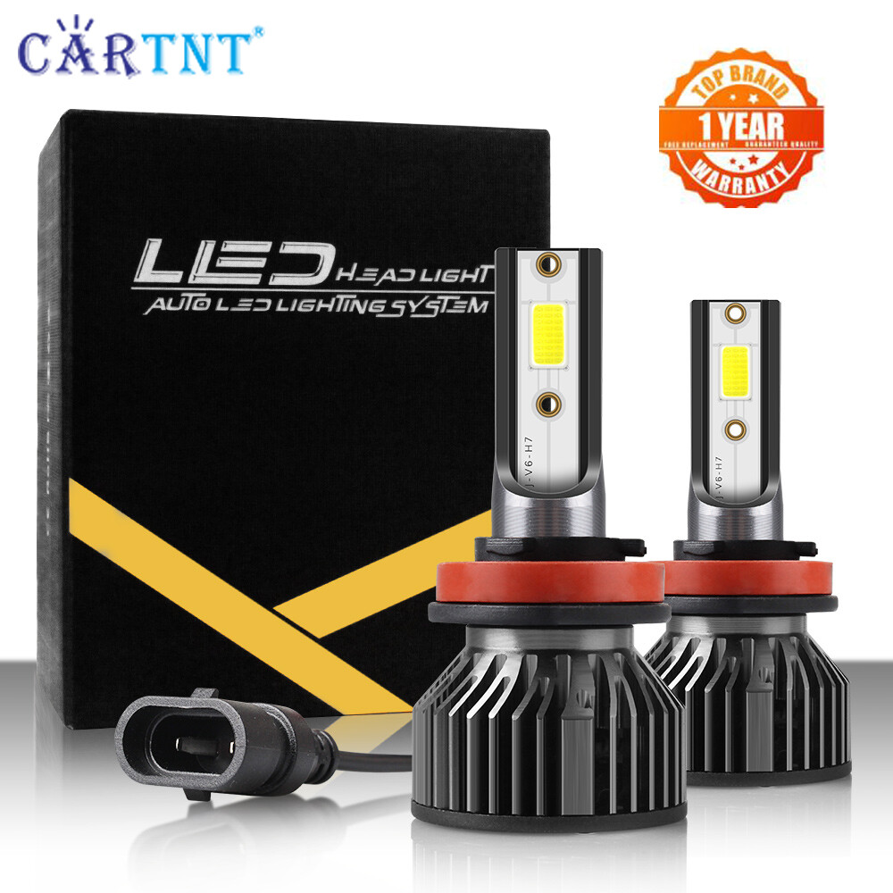 CarTnT 2PCS 6000K LED Headlight Bulb H4 H7 H1 H3 H8 H9 H11 9005 9006 9012 HB3 HB4 Auto LED Headlamp 16000LM 100W Car Driving Fog Light ราคา 386 บาท*ส่งฟรี