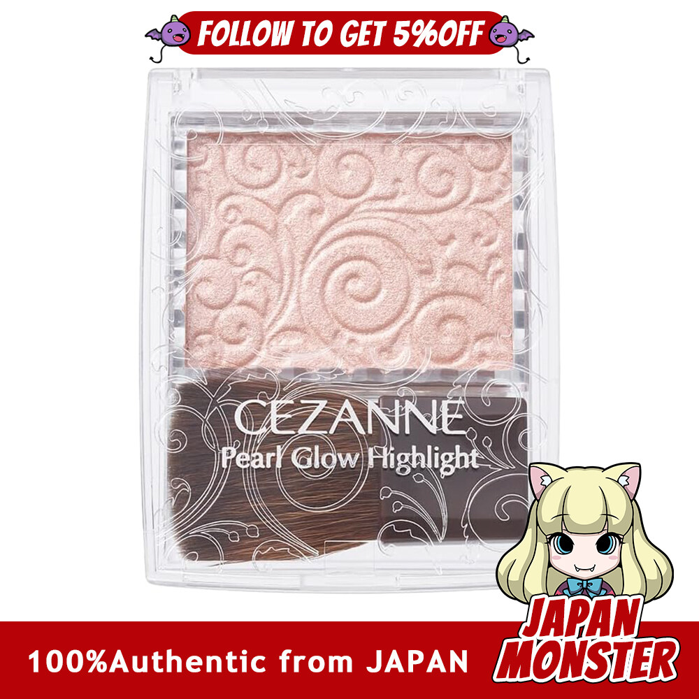 Cesanne Pearl Glow Highlight 02 Rose Beige Highlight Luminous Wet Shine Pearl Brush Included 2.4g x 1 Japan