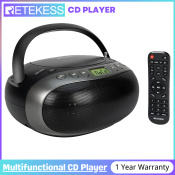 Retekess TR634 Portable CD Player & Bluetooth Boombox