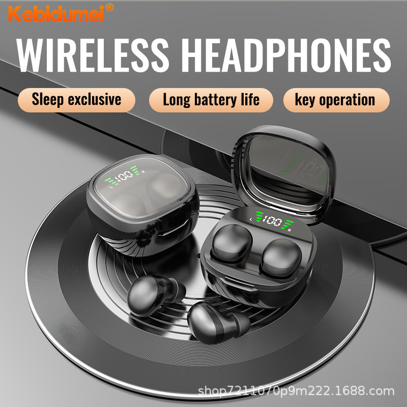 Kebidumei Wireless Headphones Bluetooth 5.3 Earphones Sleep Invisible Earphones Noise Reduction Stereo Sound For All Phones ราคา 216 บาท*ส่งฟรี